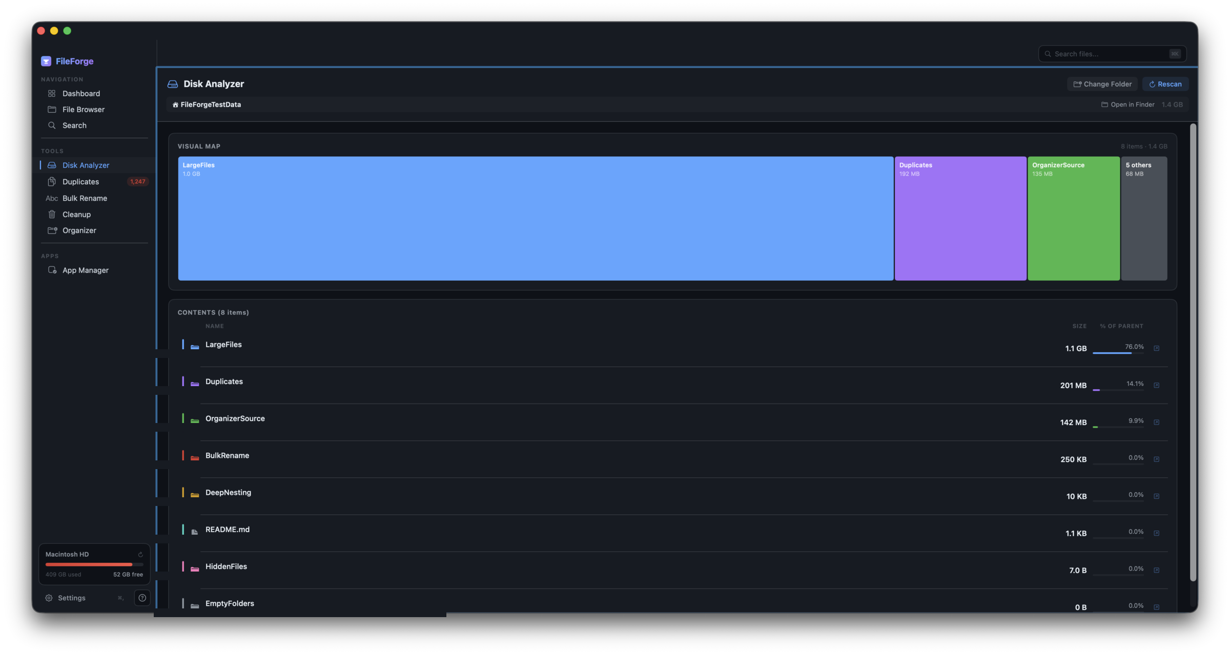 Disk Analyzer during scan
